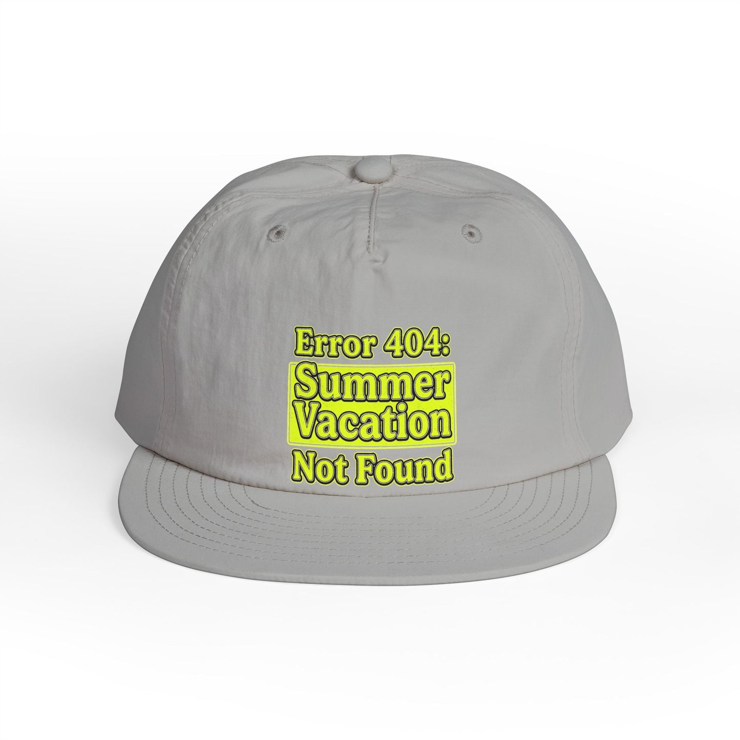 Surf Cap — "Error 404: Summer Vacation Not Found" Embroidered Dad Hat - ConsciousValues