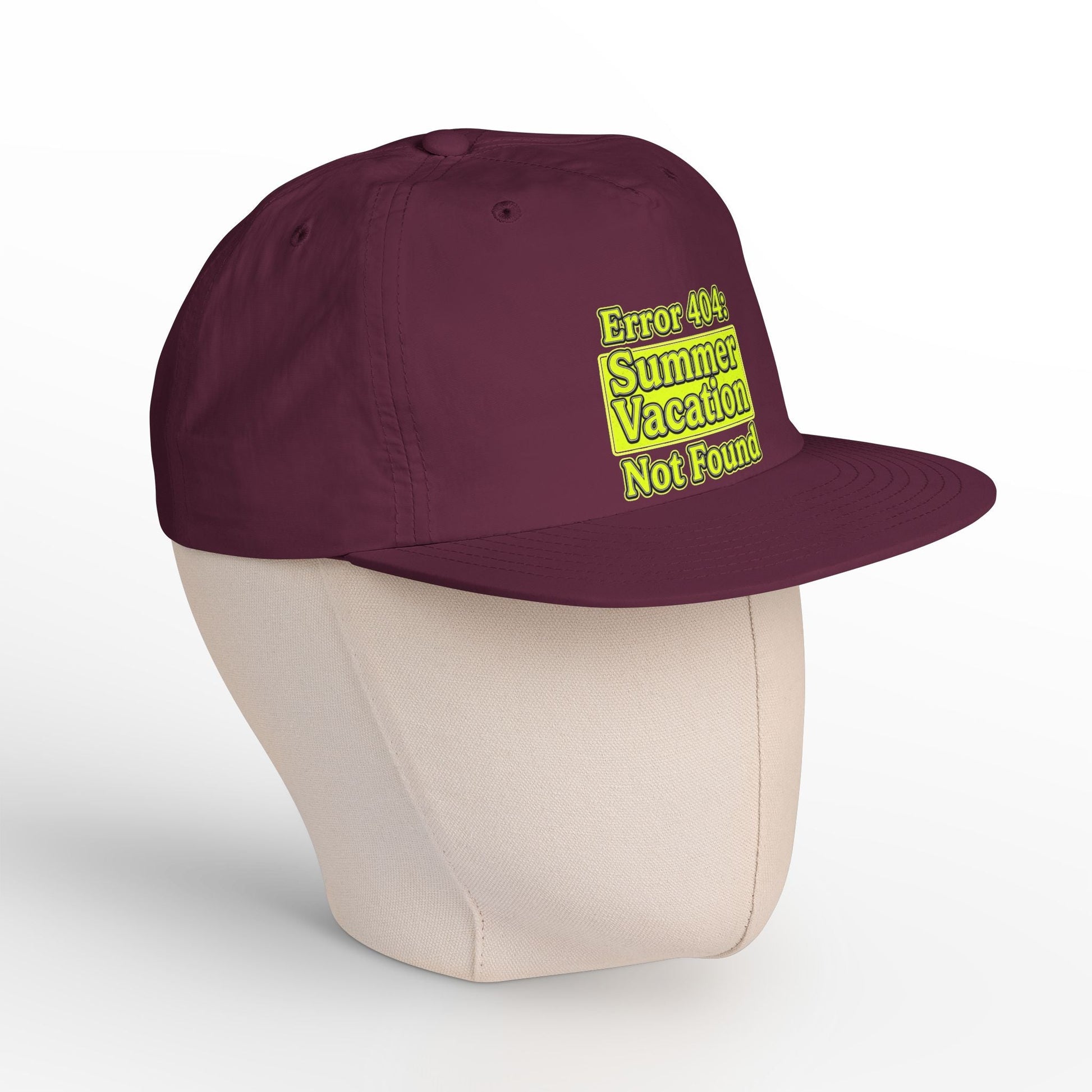 Surf Cap — "Error 404: Summer Vacation Not Found" Embroidered Dad Hat - ConsciousValues