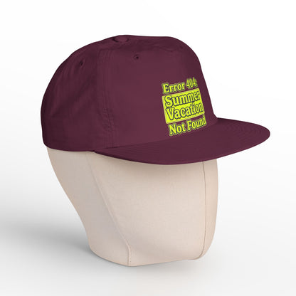 Surf Cap — "Error 404: Summer Vacation Not Found" Embroidered Dad Hat - ConsciousValues
