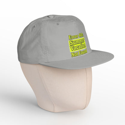 Surf Cap — "Error 404: Summer Vacation Not Found" Embroidered Dad Hat - ConsciousValues