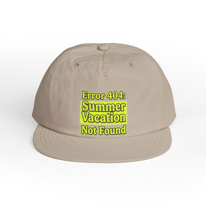 Surf Cap — "Error 404: Summer Vacation Not Found" Embroidered Dad Hat - ConsciousValues