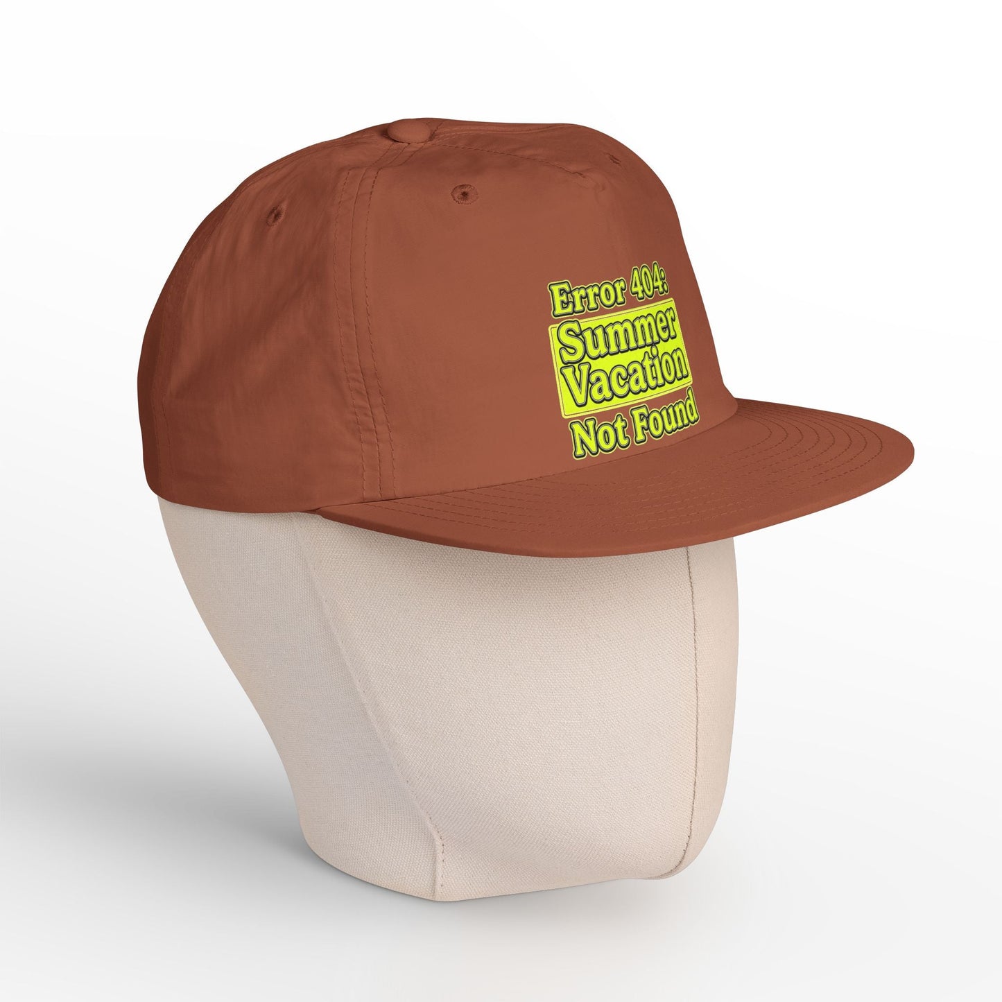 Surf Cap — "Error 404: Summer Vacation Not Found" Embroidered Dad Hat - ConsciousValues
