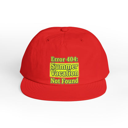 Surf Cap — "Error 404: Summer Vacation Not Found" Embroidered Dad Hat - ConsciousValues