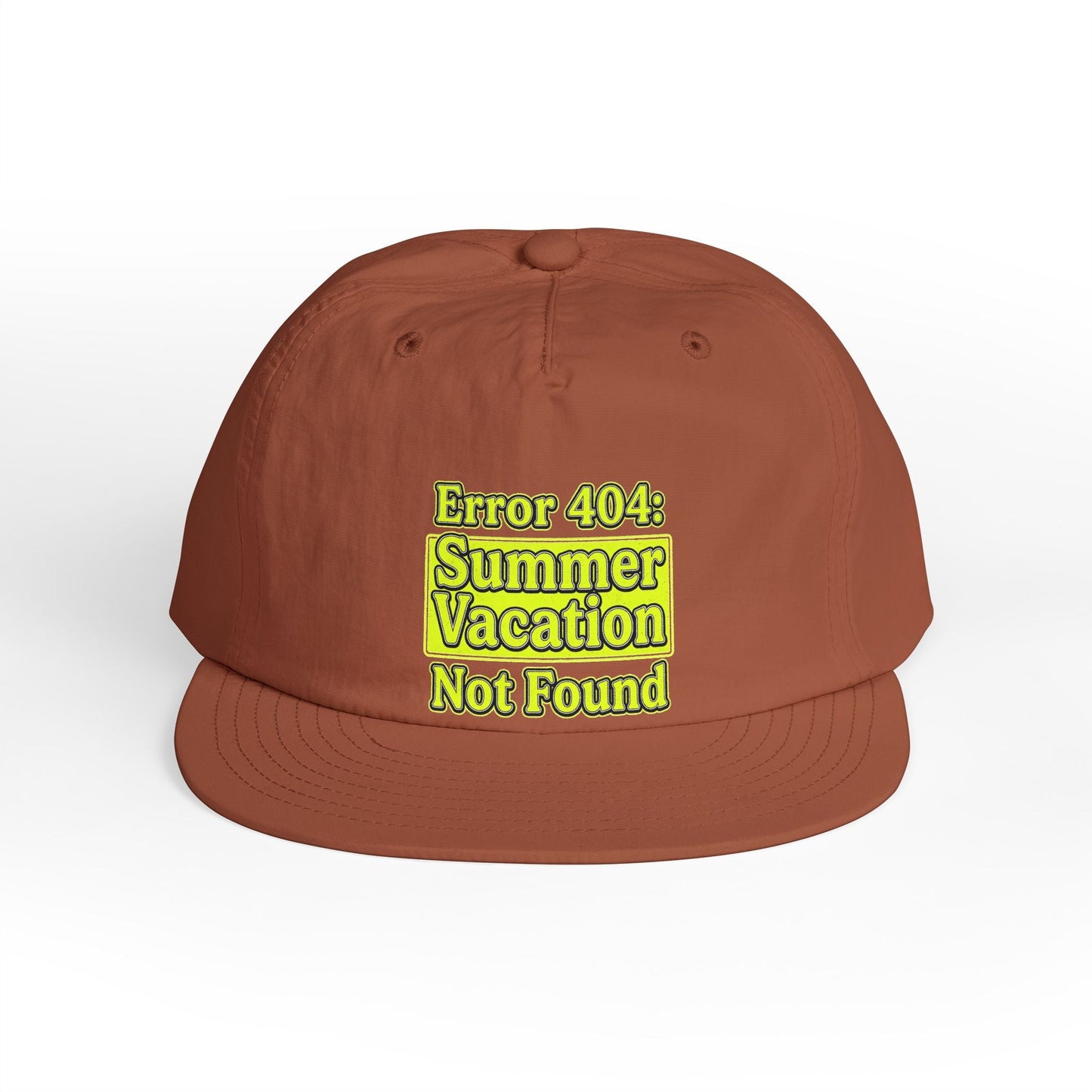 Surf Cap — "Error 404: Summer Vacation Not Found" Embroidered Dad Hat - ConsciousValues