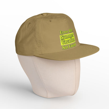 Surf Cap — "Error 404: Summer Vacation Not Found" Embroidered Dad Hat - ConsciousValues