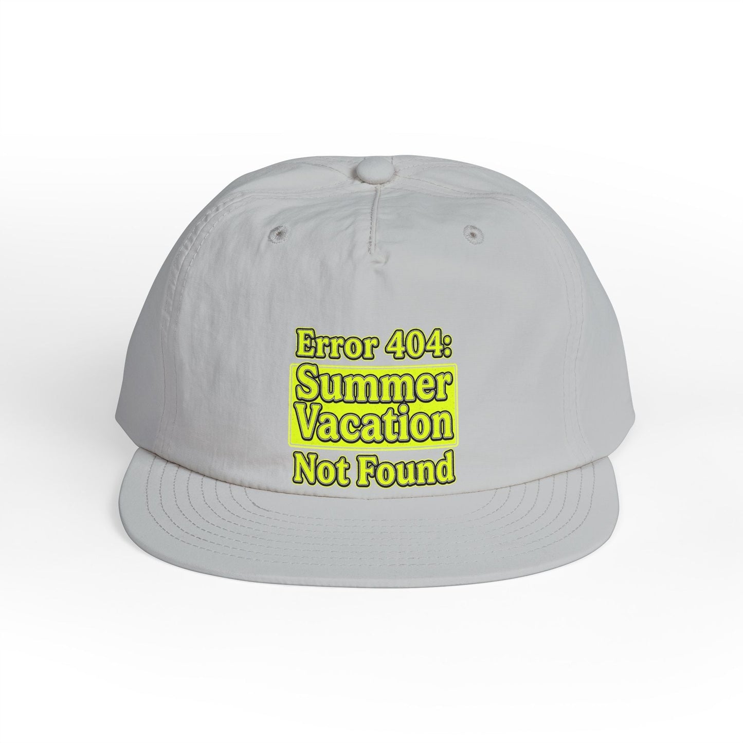 Surf Cap — "Error 404: Summer Vacation Not Found" Embroidered Dad Hat - ConsciousValues