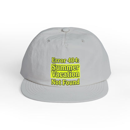 Surf Cap — "Error 404: Summer Vacation Not Found" Embroidered Dad Hat - ConsciousValues