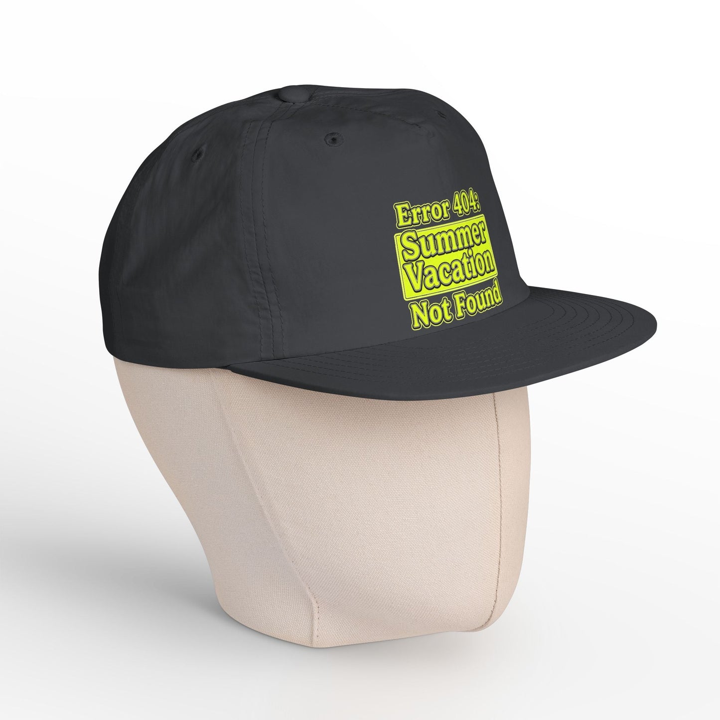 Surf Cap — "Error 404: Summer Vacation Not Found" Embroidered Dad Hat - ConsciousValues