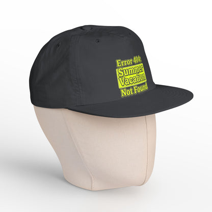 Surf Cap — "Error 404: Summer Vacation Not Found" Embroidered Dad Hat - ConsciousValues