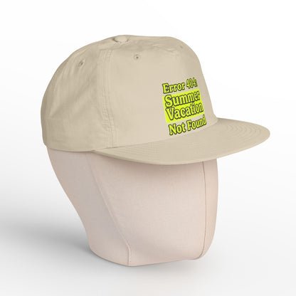 Surf Cap — "Error 404: Summer Vacation Not Found" Embroidered Dad Hat - ConsciousValues