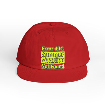 Surf Cap — "Error 404: Summer Vacation Not Found" Embroidered Dad Hat - ConsciousValues