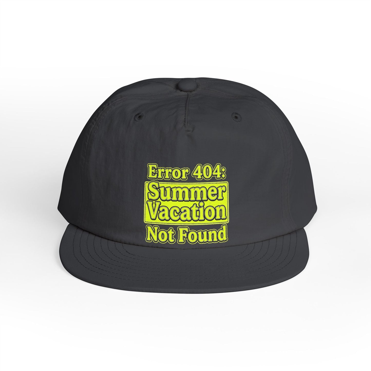 Surf Cap — "Error 404: Summer Vacation Not Found" Embroidered Dad Hat - ConsciousValues