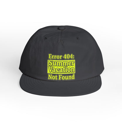Surf Cap — "Error 404: Summer Vacation Not Found" Embroidered Dad Hat - ConsciousValues