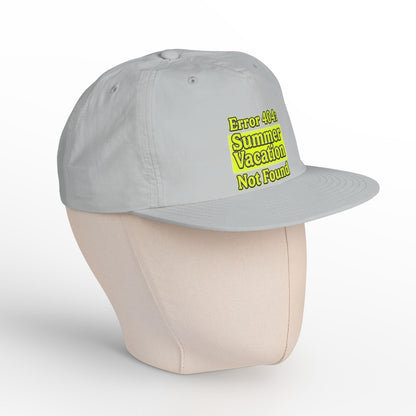 Surf Cap — "Error 404: Summer Vacation Not Found" Embroidered Dad Hat - ConsciousValues