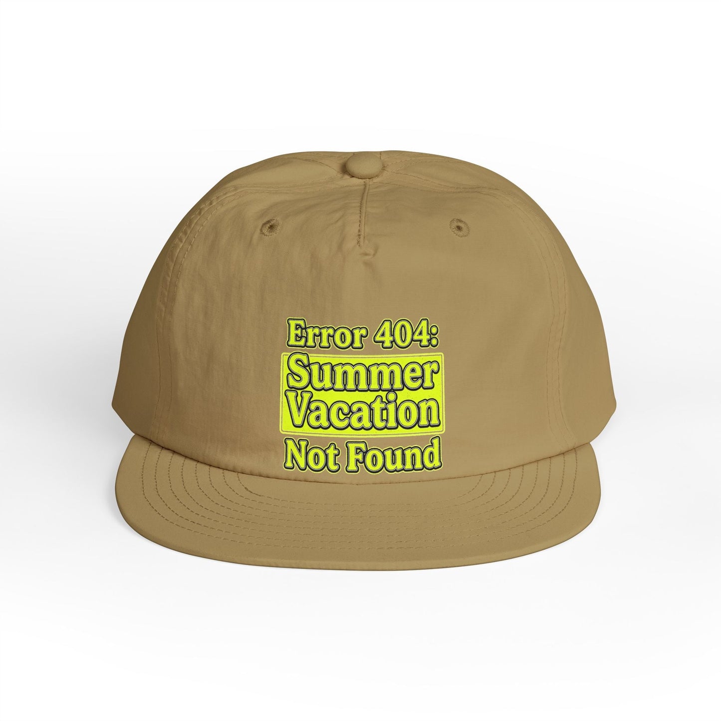 Surf Cap — "Error 404: Summer Vacation Not Found" Embroidered Dad Hat - ConsciousValues