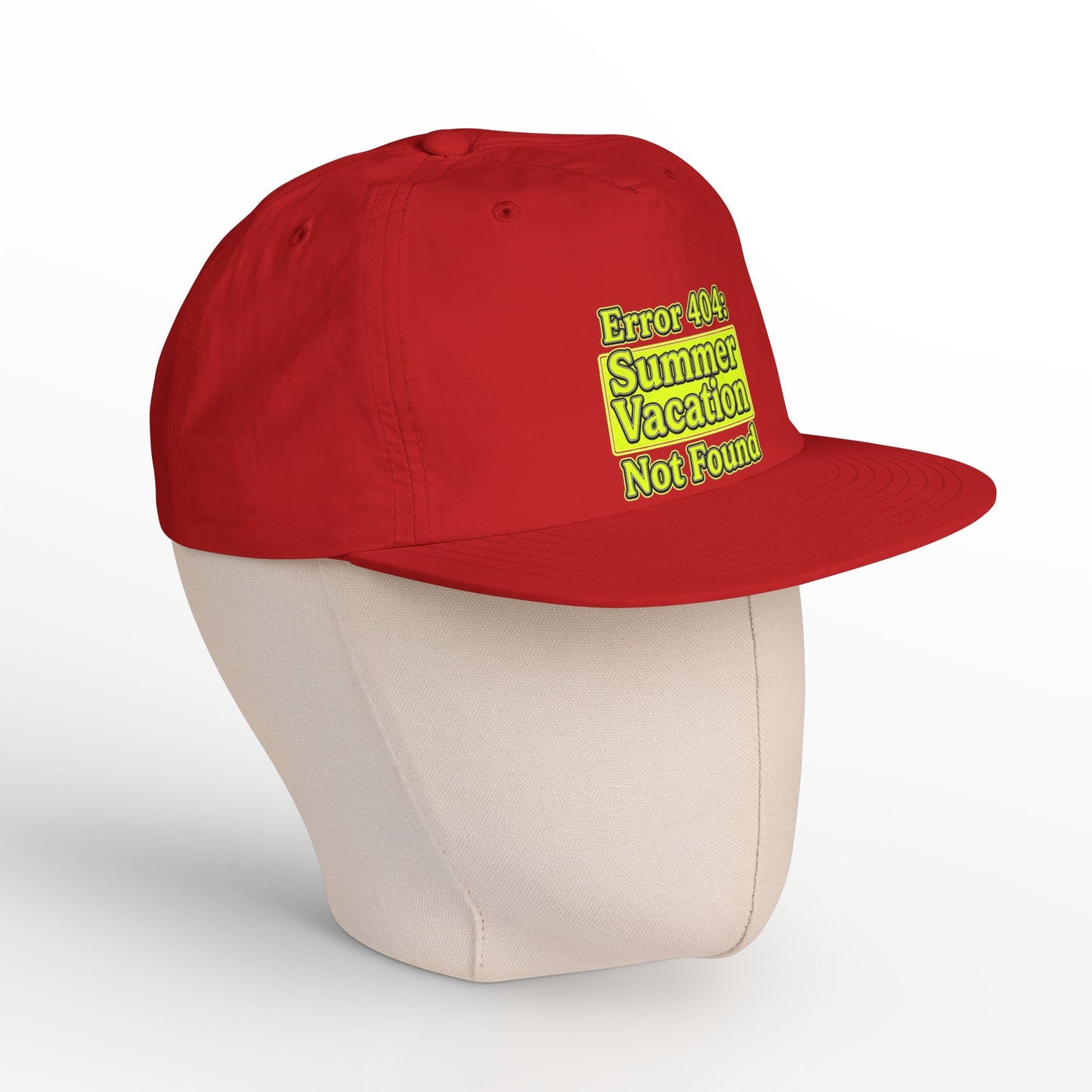 Surf Cap — "Error 404: Summer Vacation Not Found" Embroidered Dad Hat - ConsciousValues