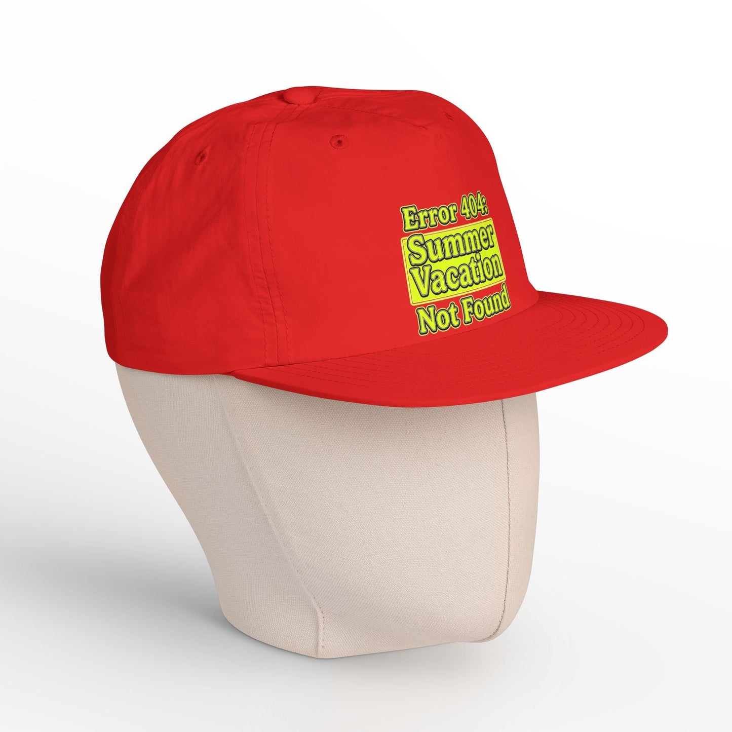 Surf Cap — "Error 404: Summer Vacation Not Found" Embroidered Dad Hat - ConsciousValues