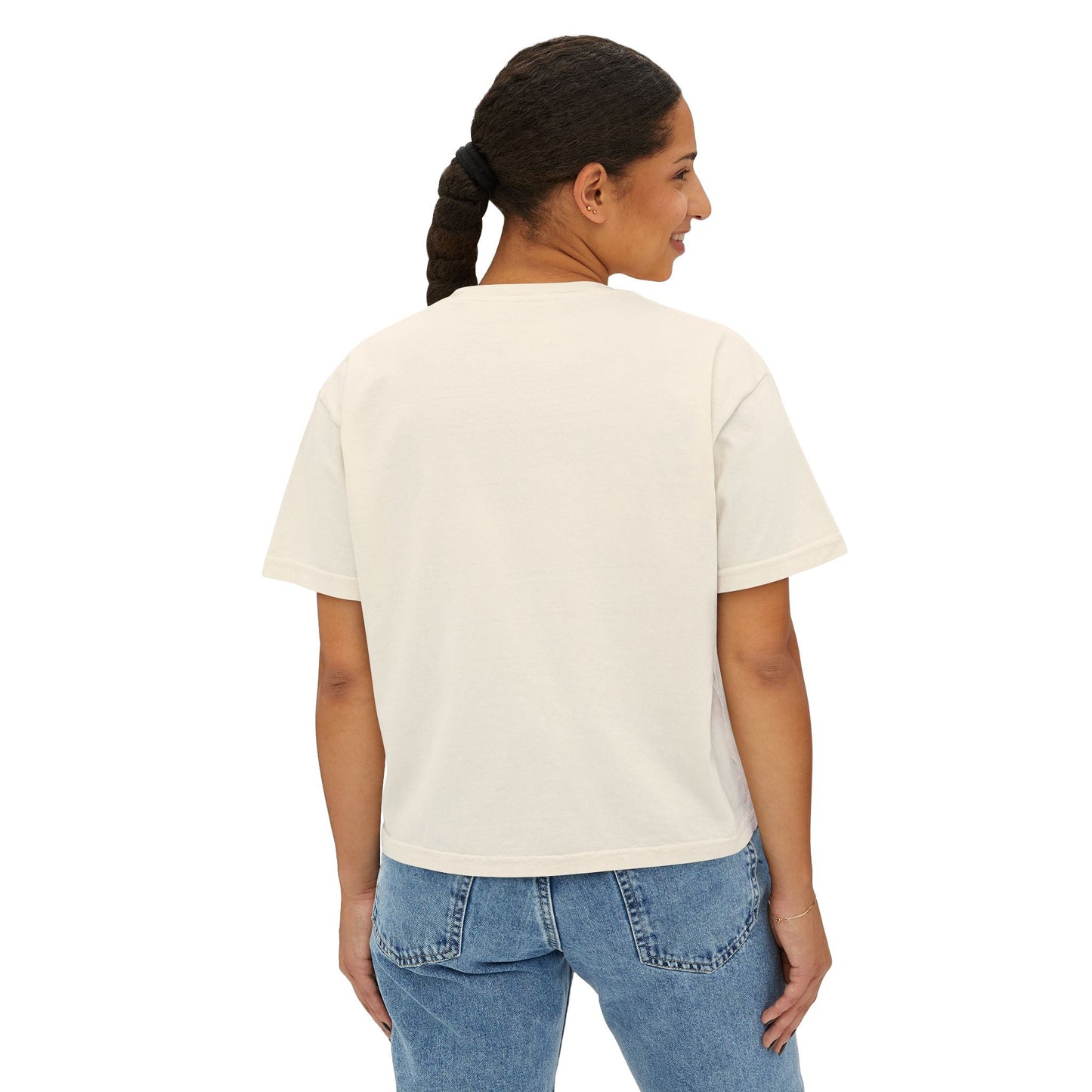Vegan AF Boxy Tee Show Your Vegan Pride – Tropical Leaf Veganism Inspired Graphic Women's Shirt - ConsciousValues