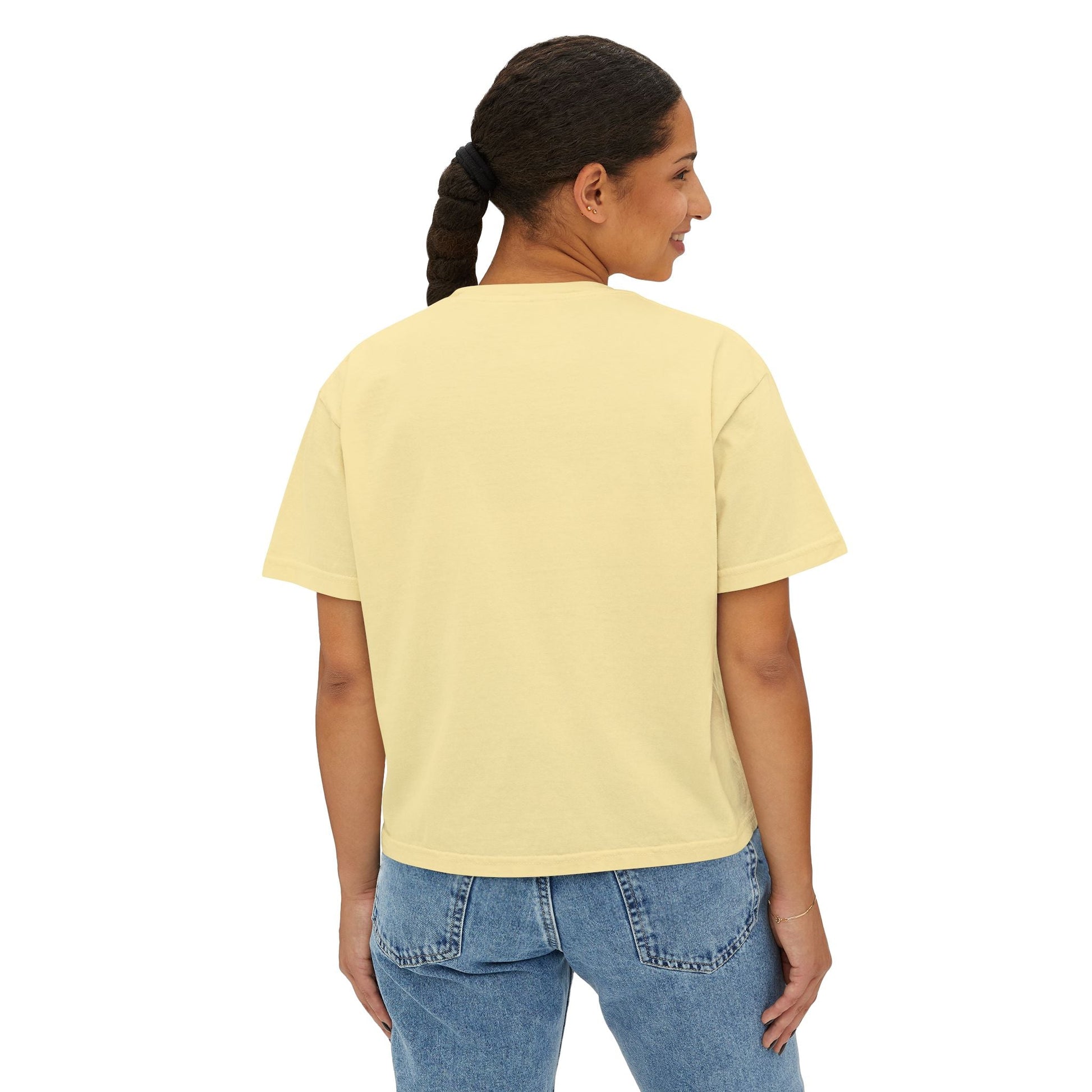 Vegan AF Boxy Tee Show Your Vegan Pride – Tropical Leaf Veganism Inspired Graphic Women's Shirt - ConsciousValues