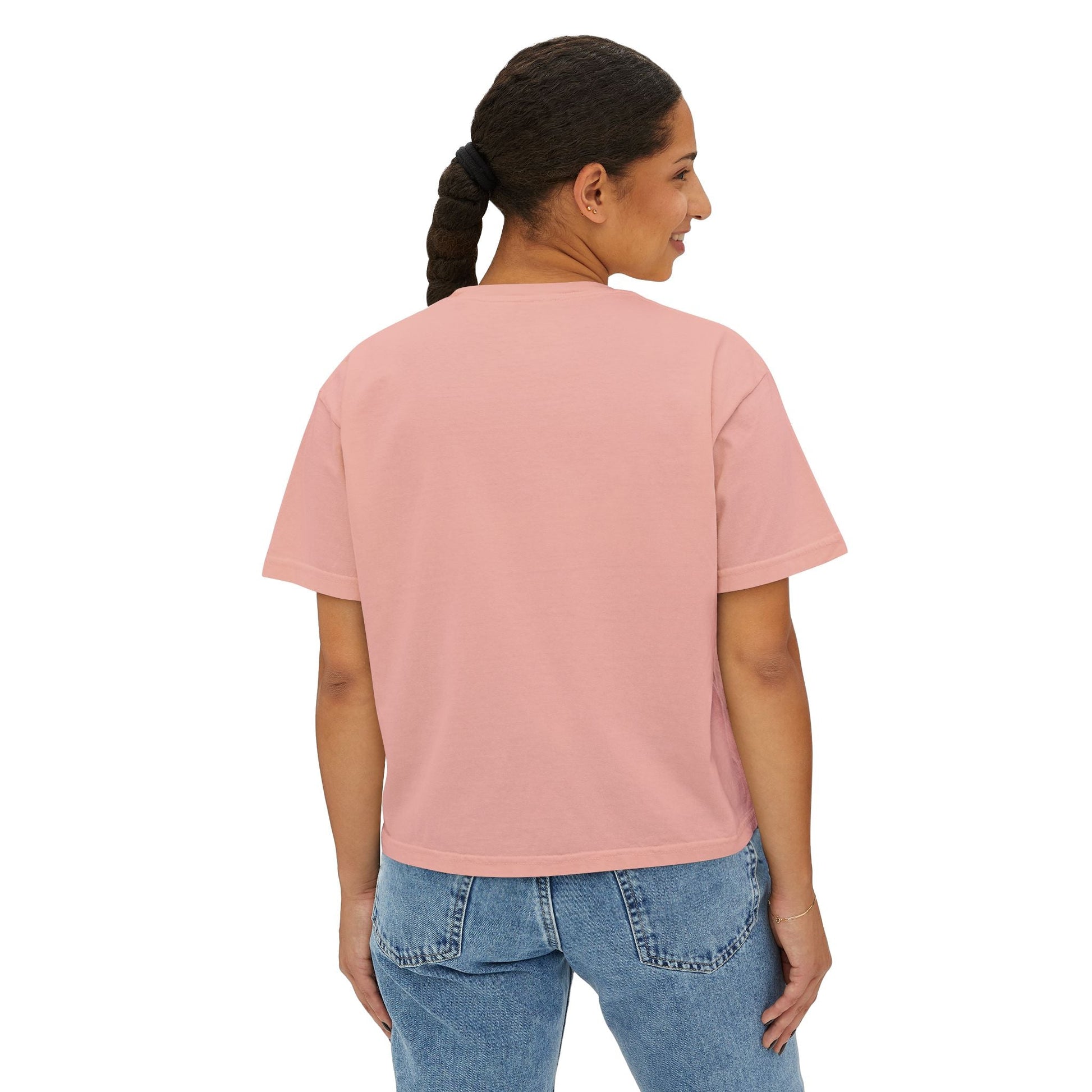 Vegan AF Boxy Tee Show Your Vegan Pride – Tropical Leaf Veganism Inspired Graphic Women's Shirt - ConsciousValues