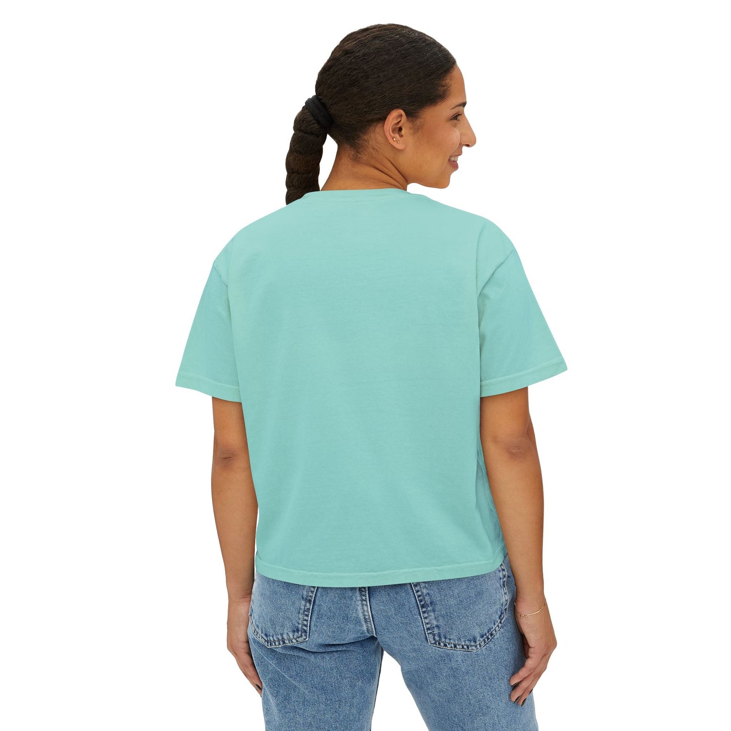 Vegan AF Boxy Tee Show Your Vegan Pride – Tropical Leaf Veganism Inspired Graphic Women's Shirt - ConsciousValues