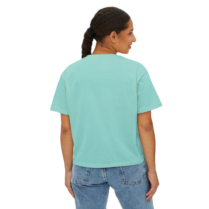 Vegan AF Boxy Tee Show Your Vegan Pride – Tropical Leaf Veganism Inspired Graphic Women's Shirt - ConsciousValues