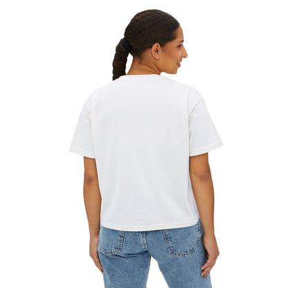 Vegan AF Boxy Tee Show Your Vegan Pride – Tropical Leaf Veganism Inspired Graphic Women's Shirt - ConsciousValues