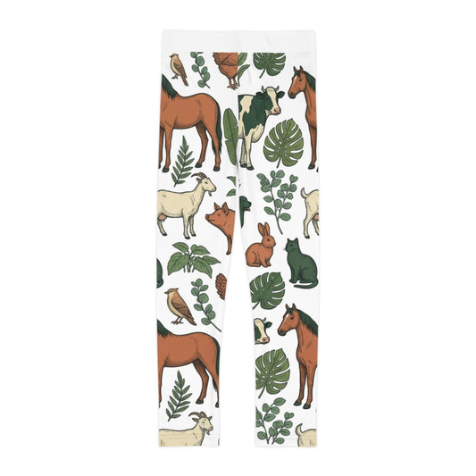 Vegan Animal Print Kids Leggings — Eco - Friendly AOP Leggings for Children - ConsciousValues