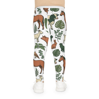 Vegan Animal Print Kids Leggings — Eco - Friendly AOP Leggings for Children - ConsciousValues