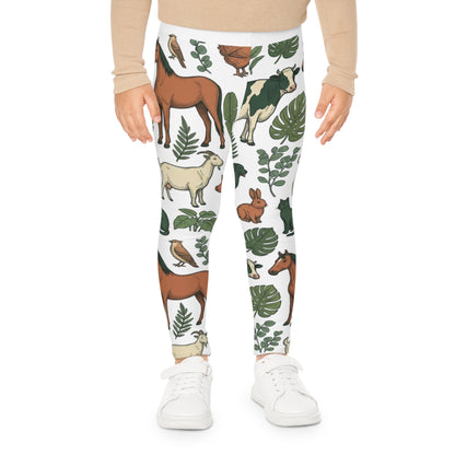 Vegan Animal Print Kids Leggings — Eco - Friendly AOP Leggings for Children - ConsciousValues