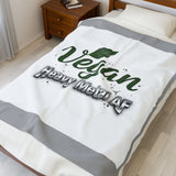 Vegan Heavy Metal AF Blanket | Velveteen Plush Blanket - ConsciousValues