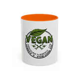 Vegan Heavy Metal Logo Accent Coffee Mug | 11oz or 15oz - ConsciousValues