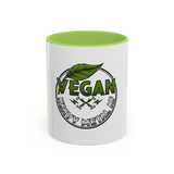 Vegan Heavy Metal Logo Accent Coffee Mug | 11oz or 15oz - ConsciousValues