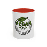 Vegan Heavy Metal Logo Accent Coffee Mug | 11oz or 15oz - ConsciousValues