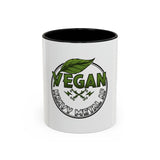 Vegan Heavy Metal Logo Accent Coffee Mug | 11oz or 15oz - ConsciousValues