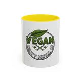 Vegan Heavy Metal Logo Accent Coffee Mug | 11oz or 15oz - ConsciousValues