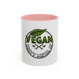 Vegan Heavy Metal Logo Accent Coffee Mug | 11oz or 15oz - ConsciousValues