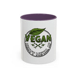 Vegan Heavy Metal Logo Accent Coffee Mug | 11oz or 15oz - ConsciousValues
