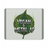 Vegan & Metal AF PU Leather Mouse Mat — Gothic Green Leaf Gaming Desk Pad - ConsciousValues