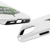 Vegan & Metal AF Tough Phone Case | Leaf Graphic, Green Grunge - ConsciousValues