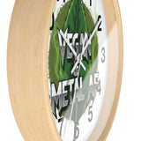 Vegan & Metal AF Wall Clock — Edgy Green Leaf Clock for Vegan Metal Fans - ConsciousValues