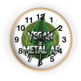 Vegan & Metal AF Wall Clock — Edgy Green Leaf Clock for Vegan Metal Fans - ConsciousValues