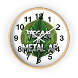 Vegan & Metal AF Wall Clock — Edgy Green Leaf Clock for Vegan Metal Fans - ConsciousValues