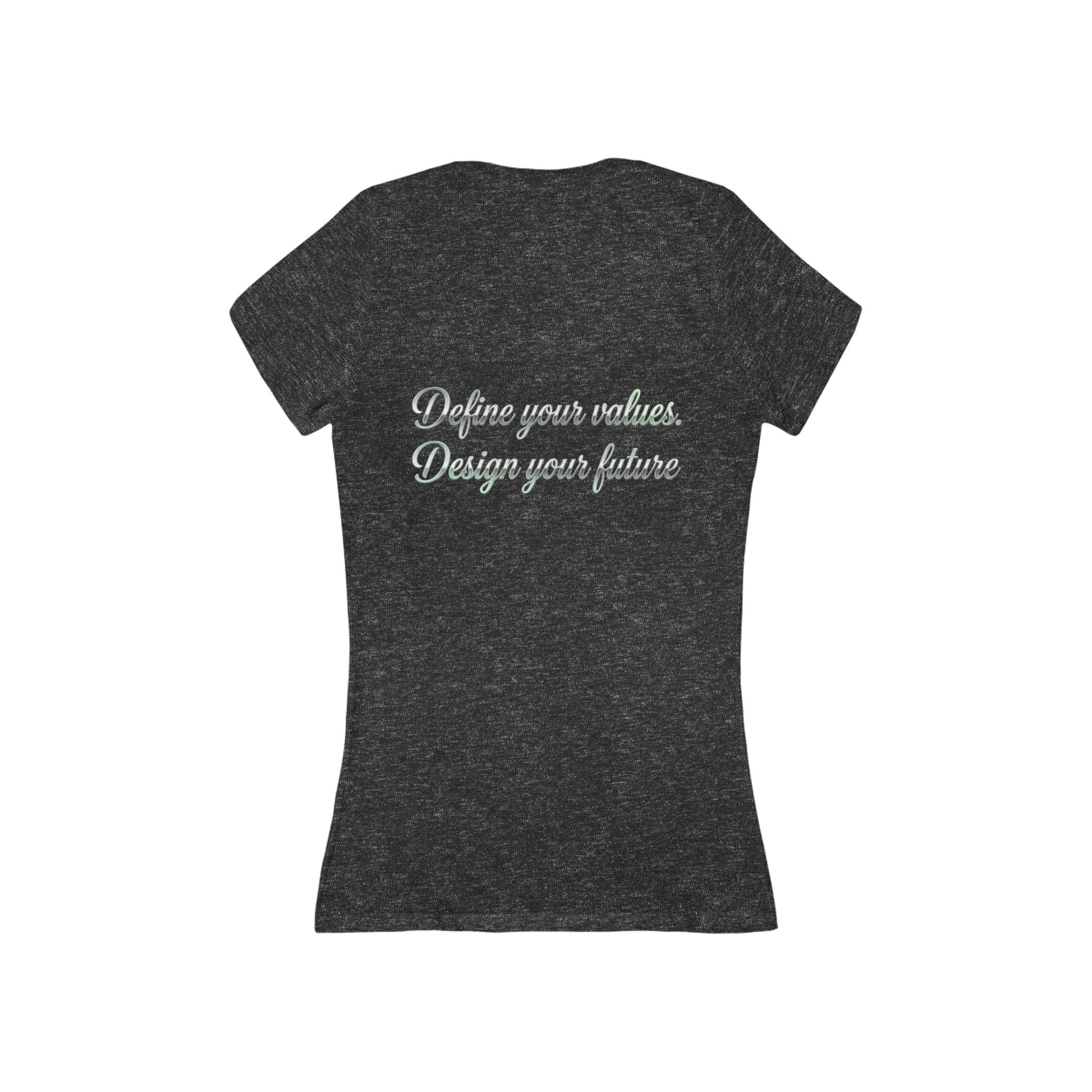 Vegan Pride V - Neck Tee — "Design Your Values, Design Your Future" - ConsciousValues