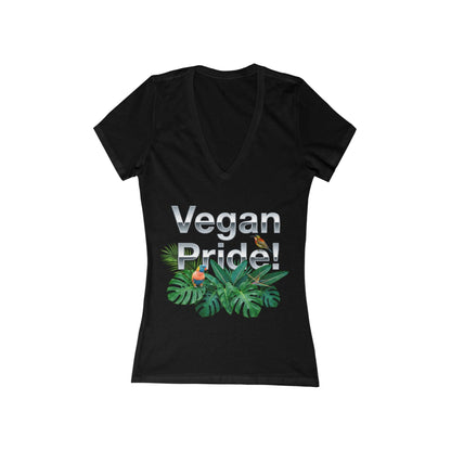 Vegan Pride V - Neck Tee — "Design Your Values, Design Your Future" - ConsciousValues