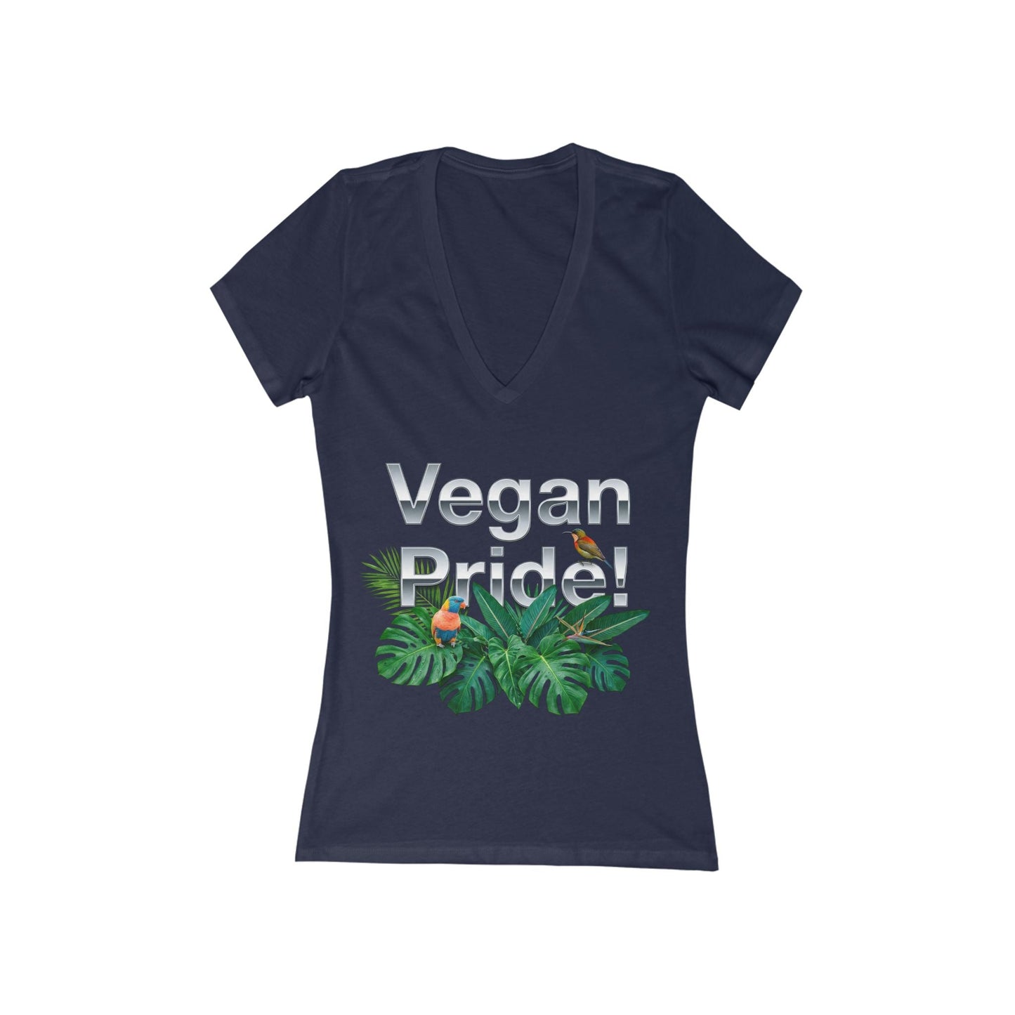 Vegan Pride V - Neck Tee — "Design Your Values, Design Your Future" - ConsciousValues