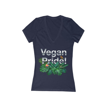 Vegan Pride V - Neck Tee — "Design Your Values, Design Your Future" - ConsciousValues