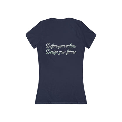 Vegan Pride V - Neck Tee — "Design Your Values, Design Your Future" - ConsciousValues