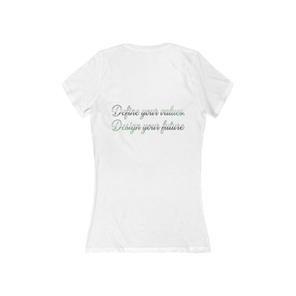 Vegan Pride V - Neck Tee — "Design Your Values, Design Your Future" - ConsciousValues