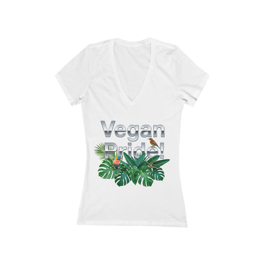 Vegan Pride V - Neck Tee — "Design Your Values, Design Your Future" - ConsciousValues
